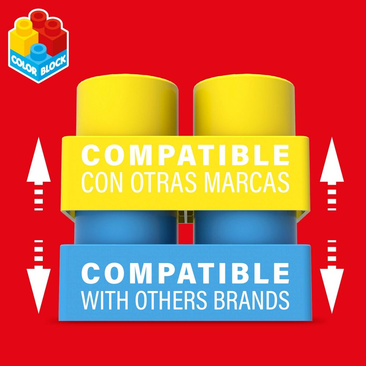 Set de Construcție Color Block Basic Cub 50 Piese (6 Unități)